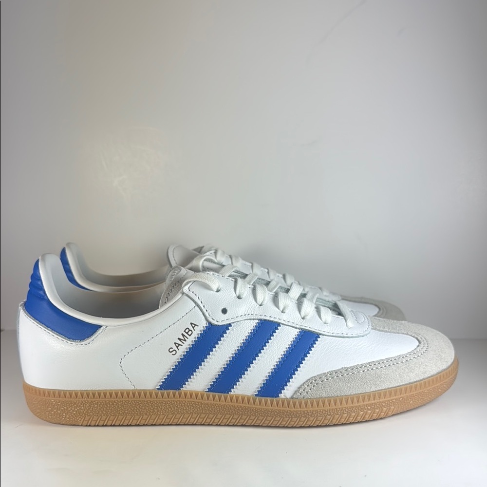 Adidas Samba OG White Blue Size 7.5 Women’s Sneakers Shoes
